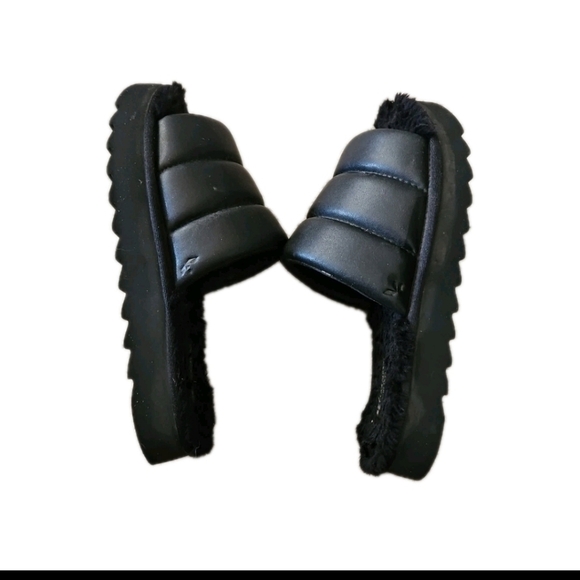 Koolaburra By Ugg Womens Black BRB Shearling Comfortable Slide Sandals 9 - Picture 7 of 10